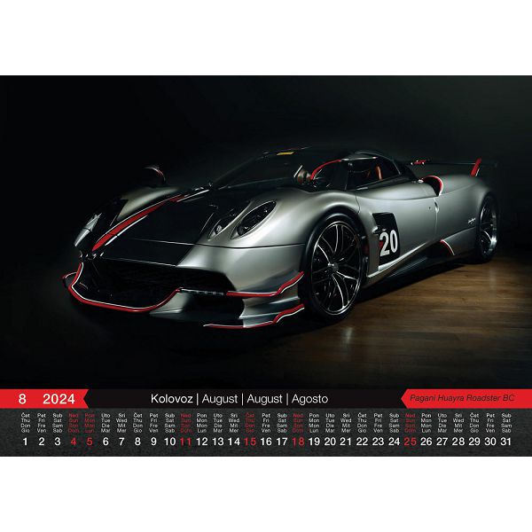 Kalendar color "Automobili"