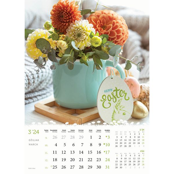 Kalendar color "Cvijeće"