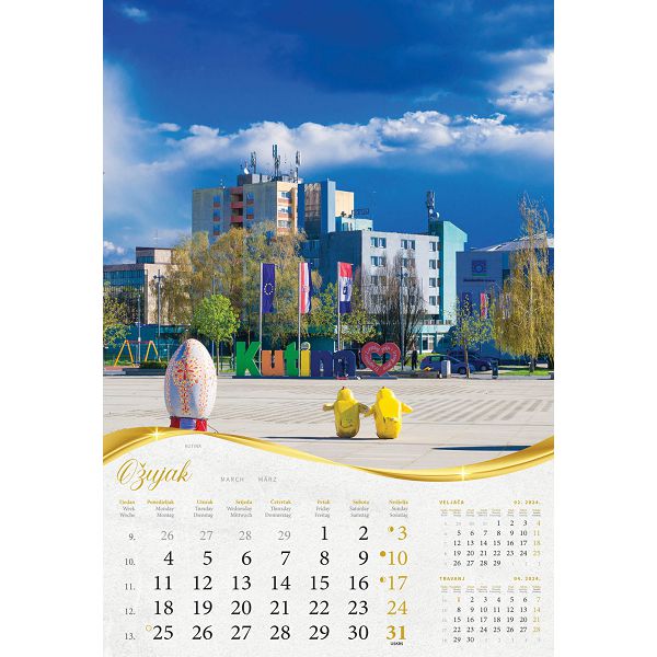 Kalendar color "Moja zlatna Slavonija"