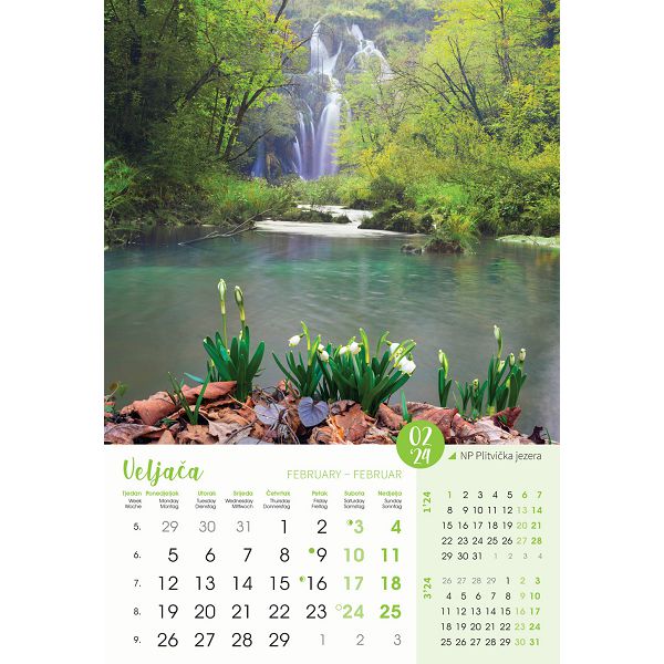 Kalendar color "Nacionalni parkovi Hrvatske"