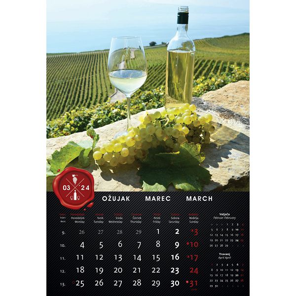 Kalendar color "Vino"