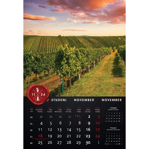 Kalendar color "Vino"