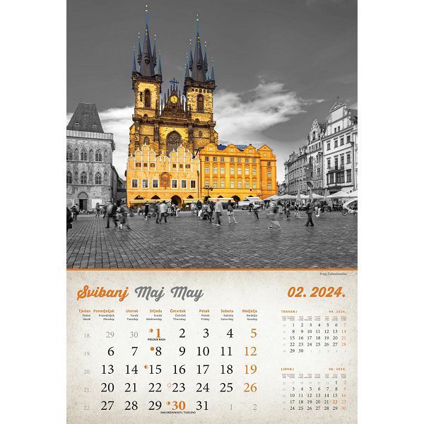 Kalendar color "Vintage gradovi "