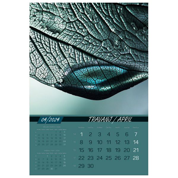 Kalendar "Igre prirode 2024" 13 listova, spirala
