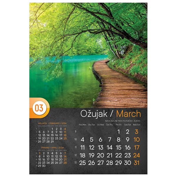 Kalendar Nacionalni parkovi i Parkovi Prirode 2024