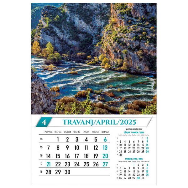 Kalendar Nacionalni parkovi i Parkovi Prirode 2025