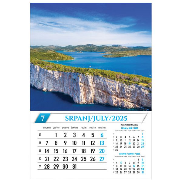 Kalendar Nacionalni parkovi i Parkovi Prirode 2025