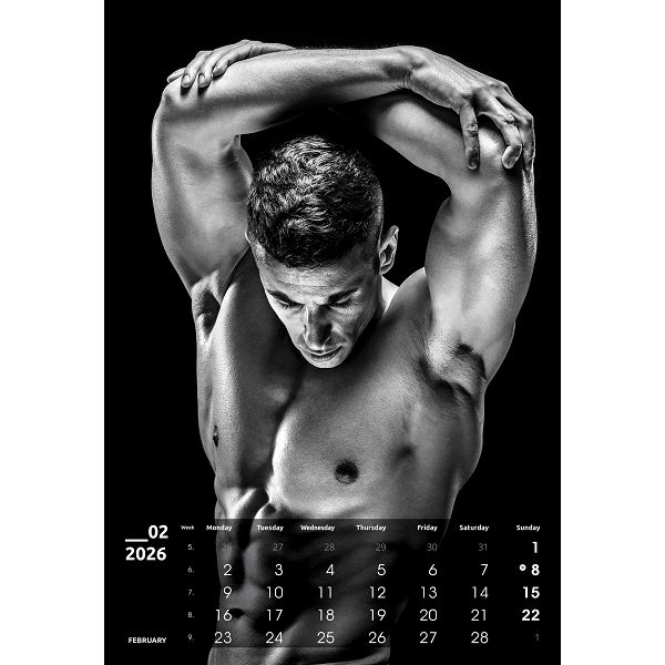 Zidni kalendar Masculine – 13 listova, 33×55 cm