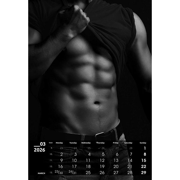 Zidni kalendar Masculine – 13 listova, 33×55 cm
