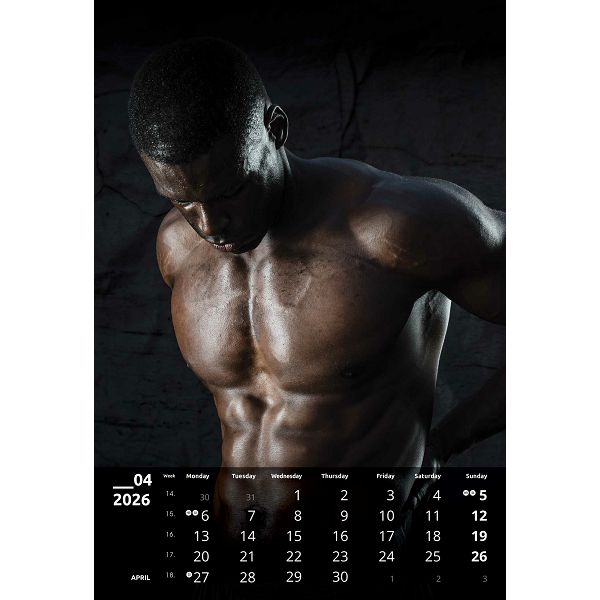 Zidni kalendar Masculine – 13 listova, 33×55 cm