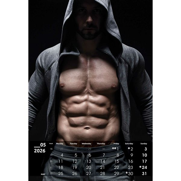 Zidni kalendar Masculine – 13 listova, 33×55 cm