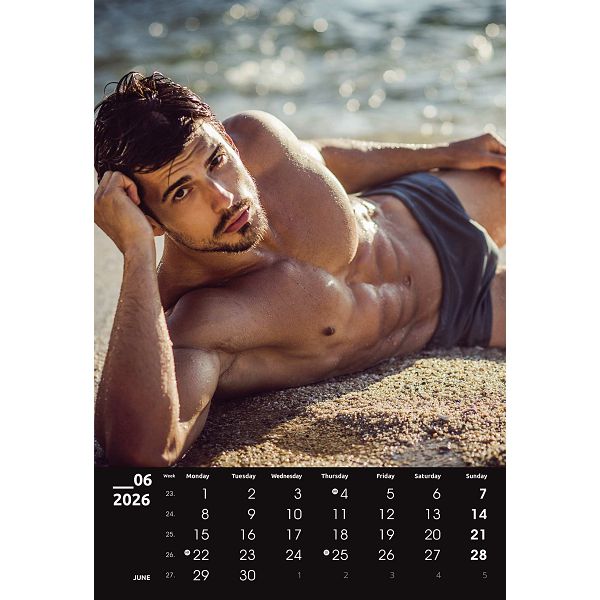 Zidni kalendar Masculine – 13 listova, 33×55 cm