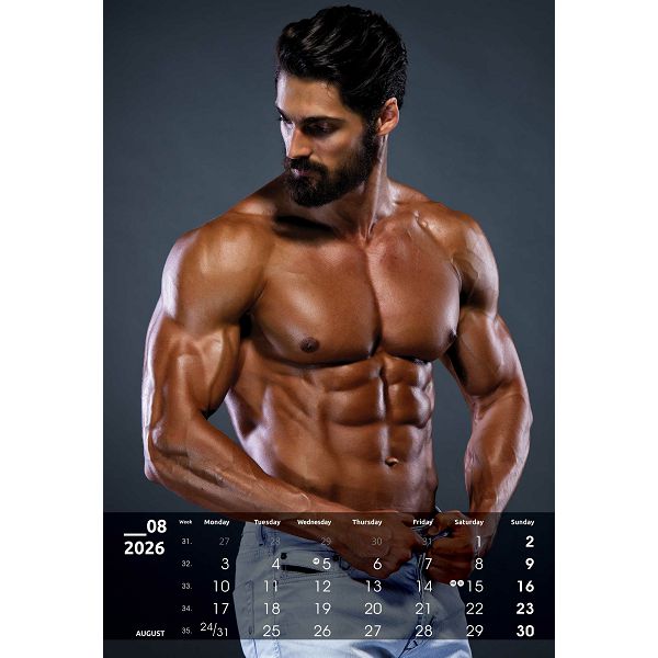 Zidni kalendar Masculine – 13 listova, 33×55 cm