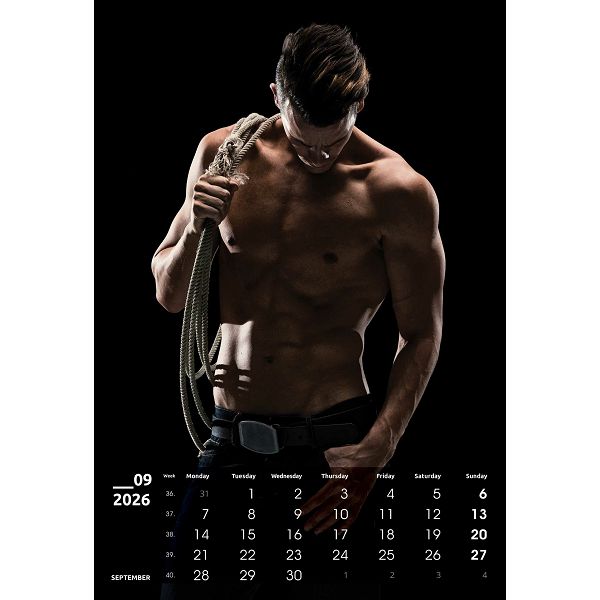 Zidni kalendar Masculine – 13 listova, 33×55 cm