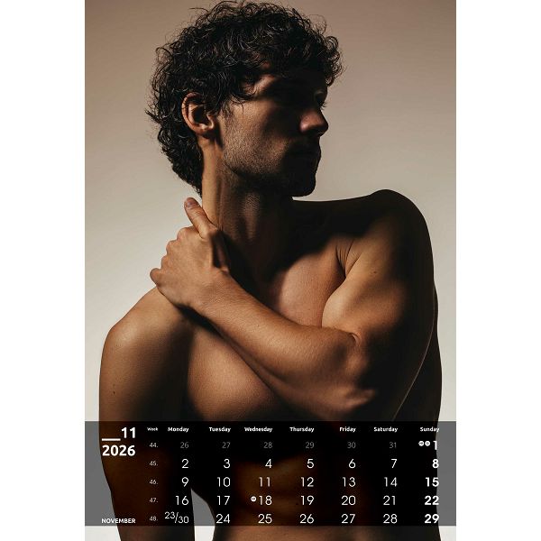 Zidni kalendar Masculine – 13 listova, 33×55 cm