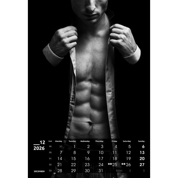 Zidni kalendar Masculine – 13 listova, 33×55 cm