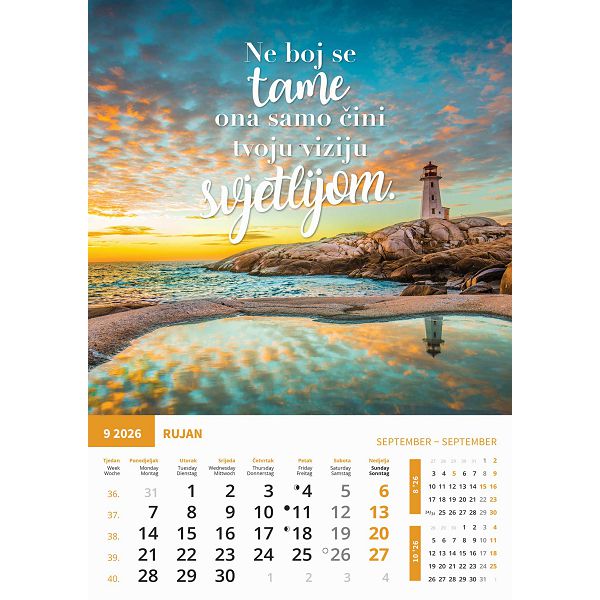 Zidni kalendar Motivacijski – 13 listova, 30,5×50 cm