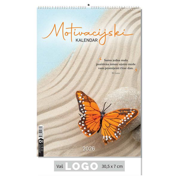 Zidni kalendar Motivacijski – 13 listova, 30,5×50 cm