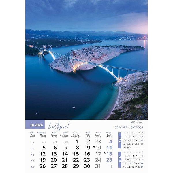Zidni kalendar Priroda – 13 listova, 30,5×50 cm