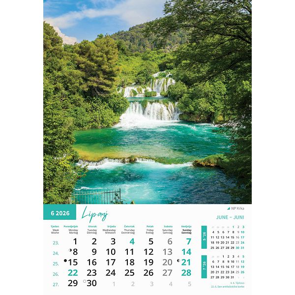 Zidni kalendar Priroda – 13 listova, 30,5×50 cm