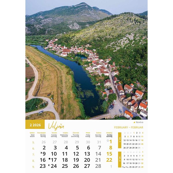 Zidni kalendar Priroda – 13 listova, 30,5×50 cm