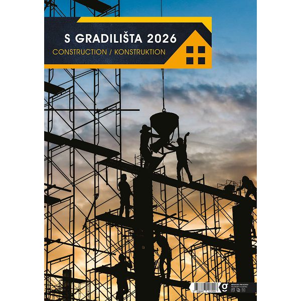 Zidni kalendar S gradilišta – 13 listova, 30,5×50 cm